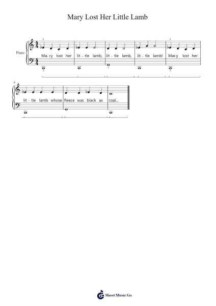 Mary Lost Her Little Lamb Sheet Music by Lisa Madeline Frimberger-Arr.Pistal
