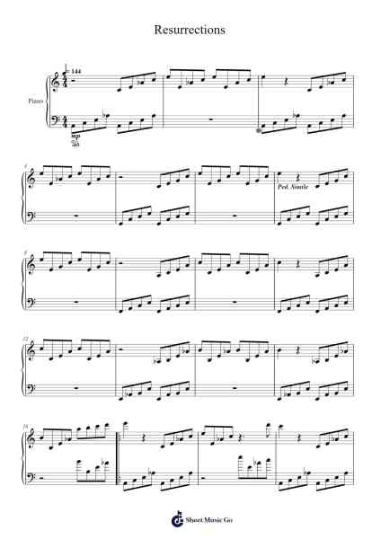 Resurrections Sheet Music by Lena Raine-Arr.Leijoan