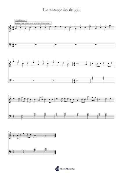 Le passage des doigts Sheet Music by Marion Cher-Arr.Shirnett