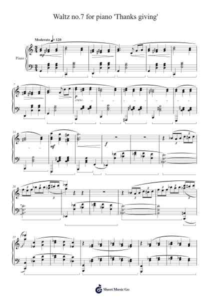 Waltz No. 7 'Thanks Giving' Sheet Music by 신비-Arr.Jeamesqy