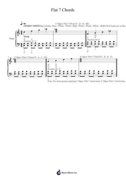 Lesson 7b - Skill Building - Flat 7 Chords Sheet Music by Shirnett-Arr.Hason