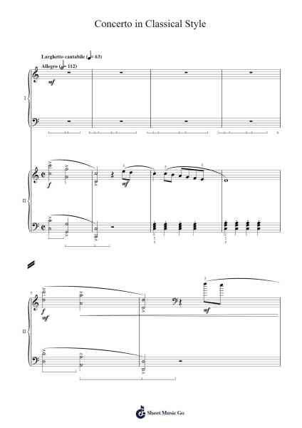 Concerto in Classical Style Sheet Music by Martha Mier-Arr.Campbriel