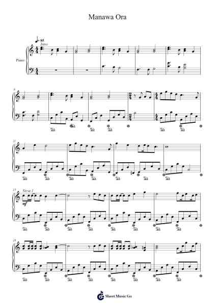 Manawa Ora Sheet Music by King_Seagull-Arr.Chrisriah Sheicia