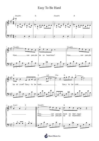 Easy To Be Hard โน้ตเพลงโดย Galt MacDermot-Arr.Bonrian Vanqe