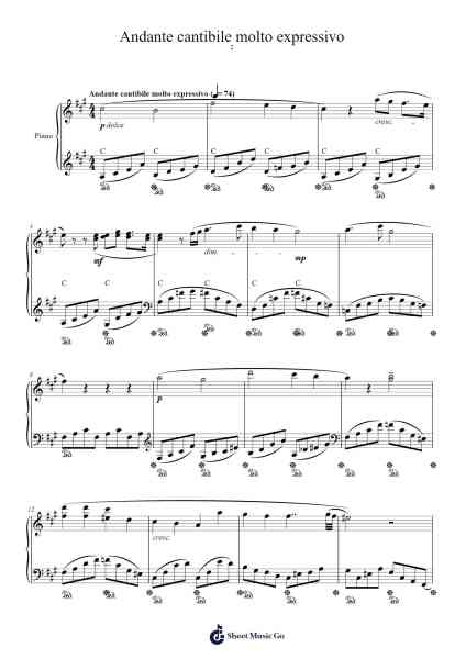 Songs Without Words, No. 2 in A Major Sheet Music by Ransham Brightmoll-Arr.Hosy