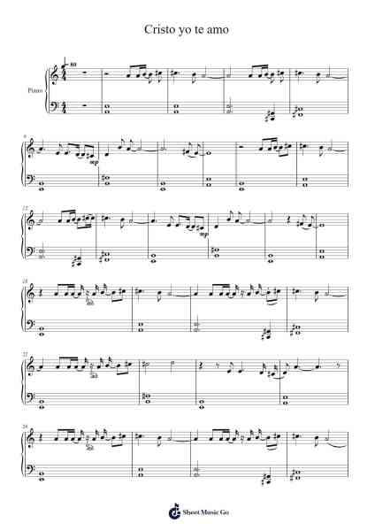 Cristo yo te amo Sheet Music by Vino Nuevo-Arr.Cookje