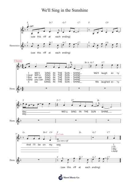 We'll Sing in the Sunshine Sheet Music by Gale Garnett-Arr.Jorthodore Adegee