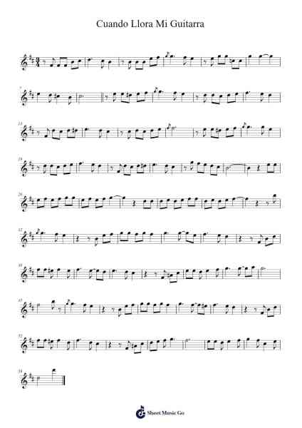 Cuando Llora Mi Guitarra Sheet Music by Ad Libitum-Arr.Mabloor Tourszy