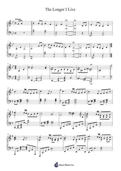 The Longer I Live Sheet Music by Thomas Borchert-Arr.Warald Kipfrank