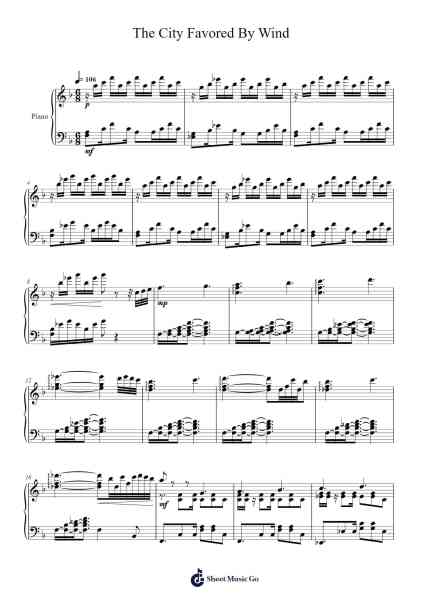 The City Favored By Wind Sheet Music by HOYO-MiX-Arr.Dunkin Betcie