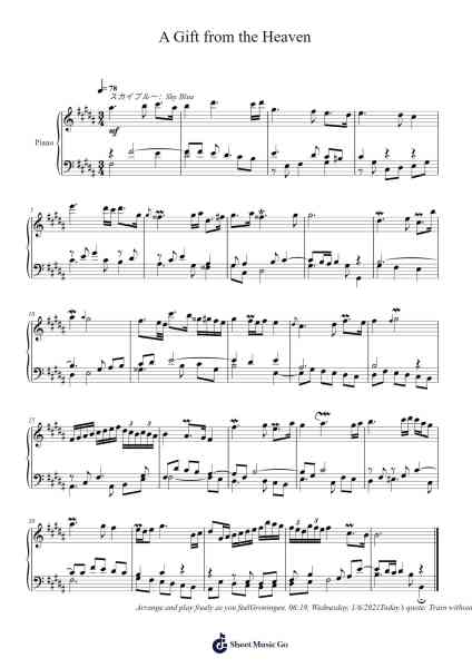 A Gift from the Heaven Sheet Music by Toursbur-Arr.Swinfred Clarkdiah