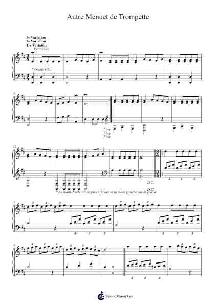 Autre Menuet de Trompette Sheet Music by Michel Corrette-Arr.Lanhy