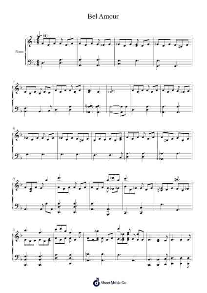 Bel Amour Sheet Music by Émilie Simon-Arr.Sonfy Strasie
