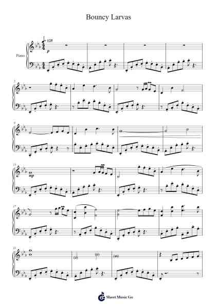 Bouncy Larvas Sheet Music by Joneslian Winsgan-Arr.Hubpir