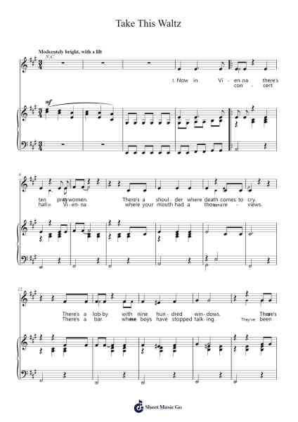 Take This Waltz Sheet Music by Leonard Cohen-Arr.Feroll