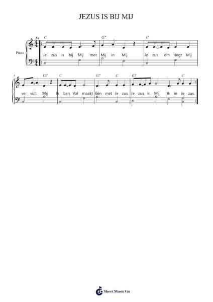 JEZUS IS BIJ MIJ Sheet Music by Carine-Arr.Macmaud Palcer