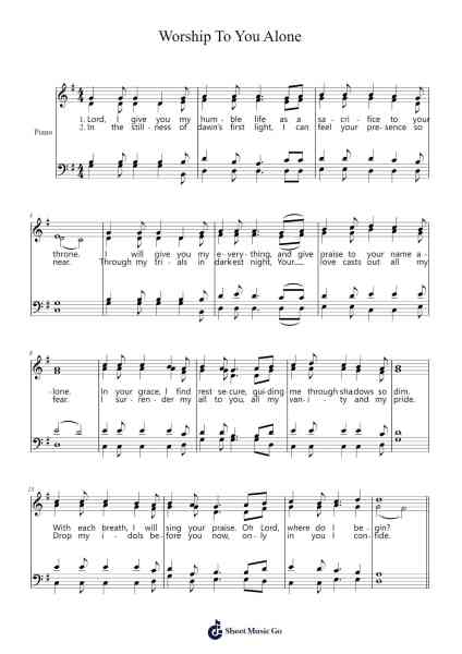 Worship To You Alone Sheet Music by Andrew Martin-Arr.Benga