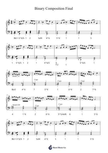 Binary Composition Final Sheet Music by Maria West-Arr.Noahsweet