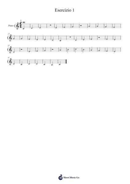 Esercizio 1 Sheet Music by -Arr.Kawar Rusfrank