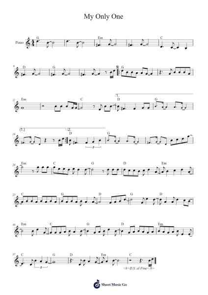 My Only One Sheet Music by Sebastian Yatra/Camilo-Arr.Nellvi