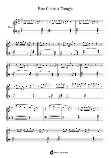 Here Comes a Thought Sheet Music by Misc Cartoons-Arr.Gwensen