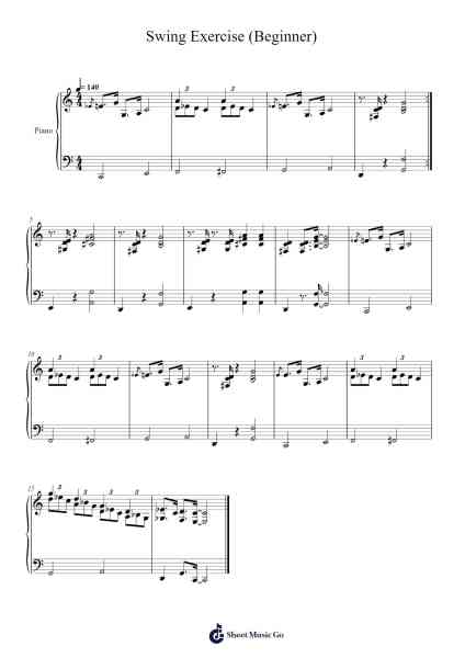 Swing Exercise (Beginner) Sheet Music by Zura Ramishvili-Arr.Yalegus
