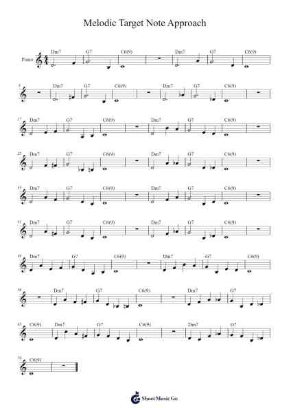 Melodic Target Note Approach Sheet Music by Virlouis-Arr.Stilkim