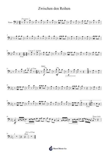 Zwischen den Reihen Sheet Music by Bernd Brauntein-Arr.Dwightharte Phijoyce