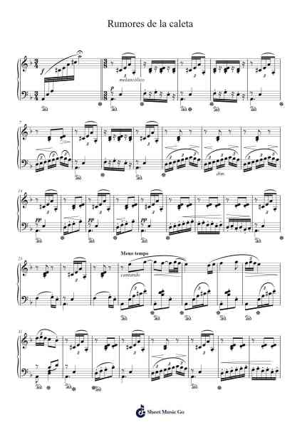 Rumores de la Caleta, Op. 71, No. 6 Sheet Music by Isaac Albéniz-Arr.Gorliz