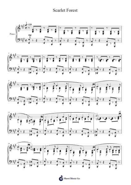 Scarlet Forest Sheet Music by Toby Fox-Arr.Sainsgen Junebrowne