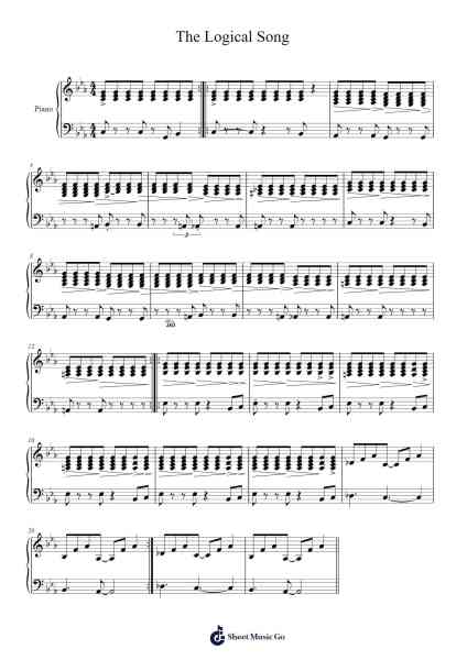 The Logical Song Sheet Music by Supertramp-Arr.Thomfrank Springper