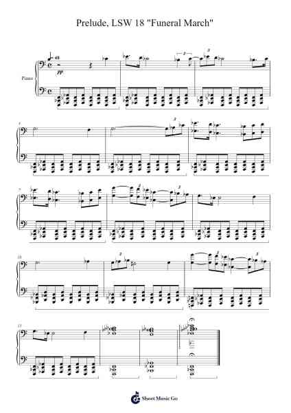 Prelude, LSW 18 "Funeral March" Sheet Music by Sunwoo Lim-Arr.Juneven