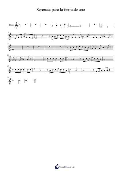 Serenata para la tierra de uno Sheet Music by Maria Elena Walsh-Arr.Cromflower Raeck