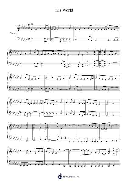 His World Sheet Music by SEGA-Arr.Diabaird