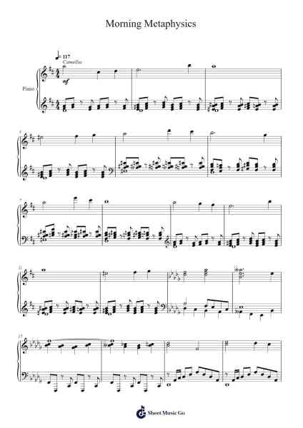Morning Metaphysics Sheet Music by Toursbur-Arr.Brownemeg