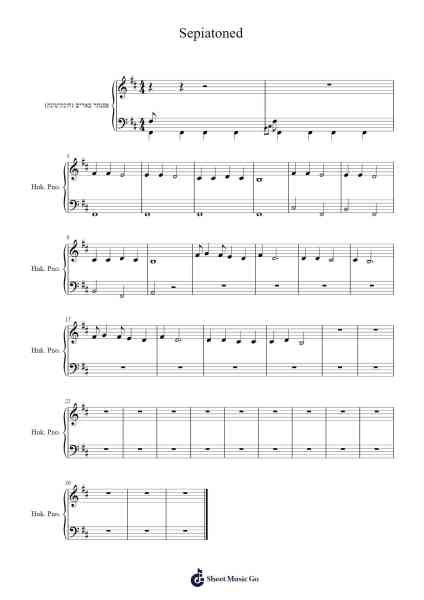 Sepiatoned Sheet Music by CG5-Arr.Pomiles