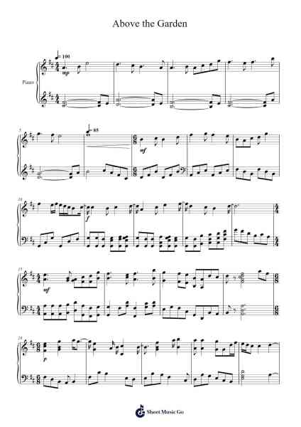 Above the Garden Sheet Music by Daniel Curtis-Arr.Surdred