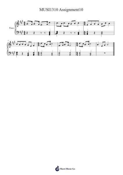 MUSI1310 Assignment10 Sheet Music by zqa5hb-Arr.Moisham Whcky
