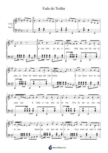 Fado do Trolha Sheet Music by António Manuel Lopes-Arr.Bushple