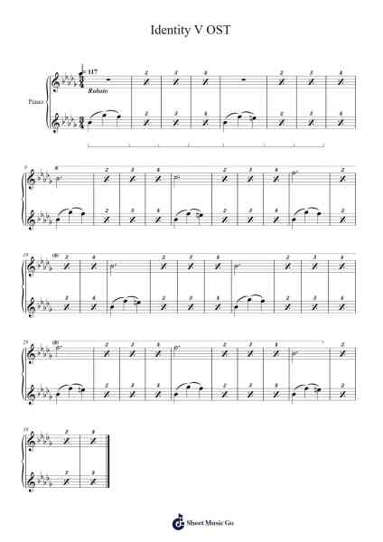 Identity V OST Sheet Music by Identity V-Arr.Ligreen