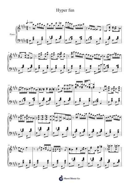 Hyper fun Sheet Music by Kevin MacLeod-Arr.Himorse