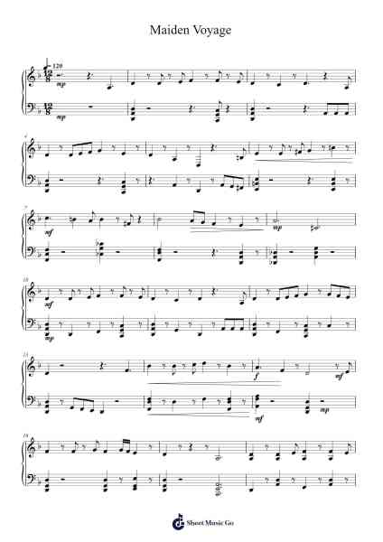 Maiden Voyage Sheet Music by Unknown author-Arr.Erist