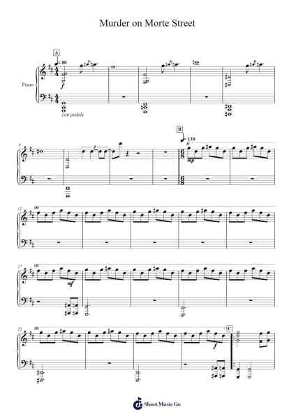 Murder on Morte Street Sheet Music by Dukelith-Arr.Efkirk