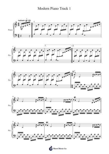 Modern Piano Track 1 Sheet Music by L. E.-Arr.Hulclark