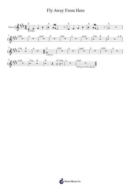 Fly Away From Here Sheet Music by Aerosmith-Arr.Gibger Burnsleif