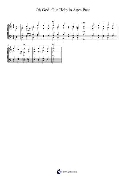 Oh God, Our Help in Ages Past Sheet Music by William Croft-Arr.Tybey