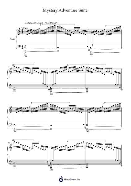Mystery Adventure Suite - IX. Etudes For The Gold Miners And Fishers In The Village Sheet Music by chauthanhdung1969@gmail.com-Arr.Moulboyce