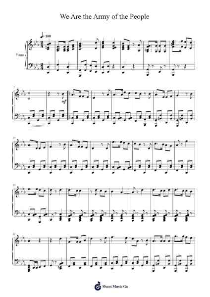 We Are the Army of the People Sheet Music by Georgi Movsesyan-Arr.Manlass