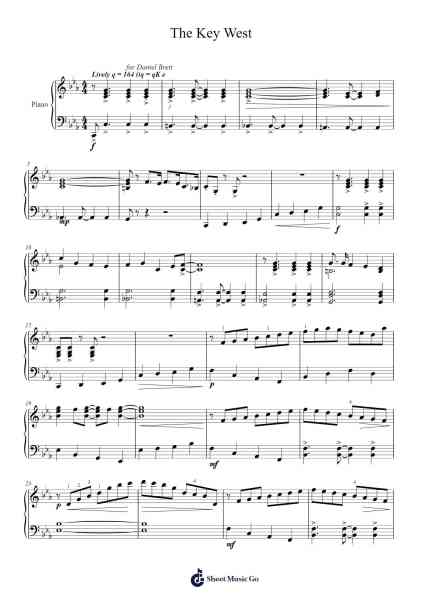 The Key West Sheet Music by Misc tunes-Arr.Hobryce Cookeniei