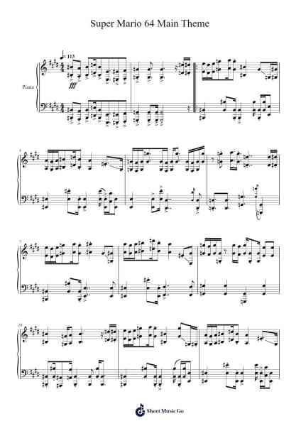 Super Mario 64 Main Theme Sheet Music by Koji Kondo-Arr.Dwightlitt